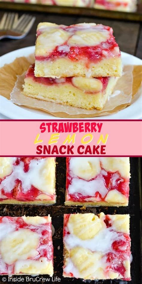 Strawberry Lemon Snack Cake Inside BruCrew Life In 2023 Lemon Snack