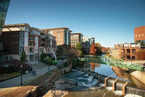 Greenville, Sc, Downtown, Bridge Photograph by Robert Klemm - Fine Art ...
