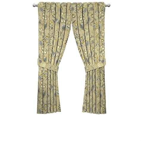 Waverly 63 In Flax Cotton Rod Pocket Single Curtain Panel At