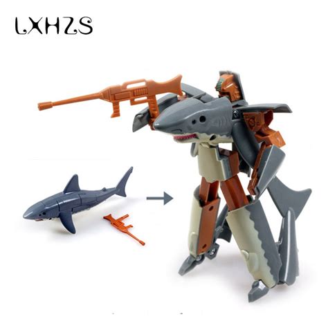 Transformation Robot Shark Dolphin whales Kids Building Blcok Boys Model Block Figures Toy Gift ...