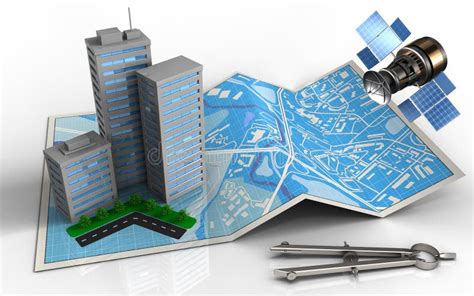 3d city map stock illustration. Illustration of science - 99616885