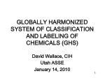 Ppt Globally Harmonized System Of Classification And Labeling Of