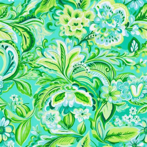 Green Floral Fabric Pictures