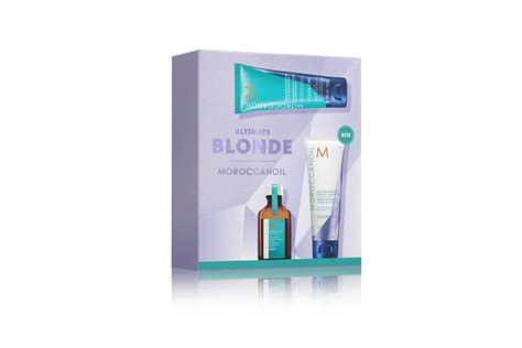 Moroccanoil Set Pentru Ingrijire Par Moroccanoil Ultimate Blonde Sampon Blonde Perfecting