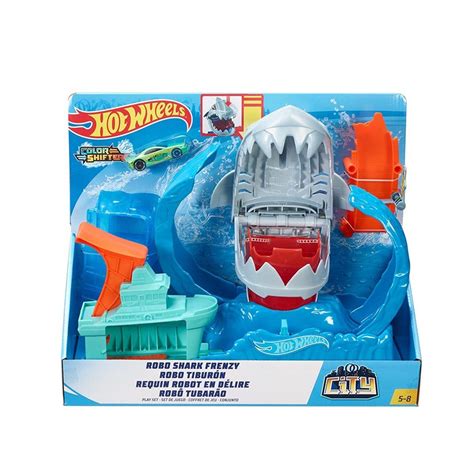 Pista De Juguete Hot Wheels Robo Tibur N City
