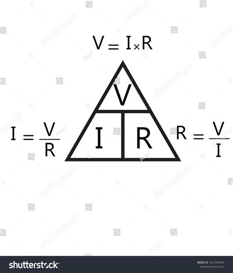 Ohms Law Triangle On White Background Stock Vector Royalty Free 1661064655 Shutterstock