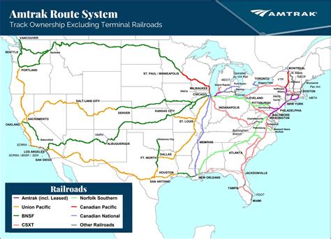Amtrak Train Routes Map United States Map