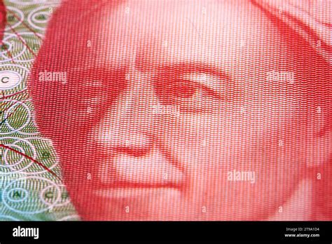 Leonhard Euler A Closeup Portrait From Swiss Money Franc Stock Photo