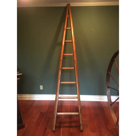 Antique Cherry Picking Ladder | Chairish