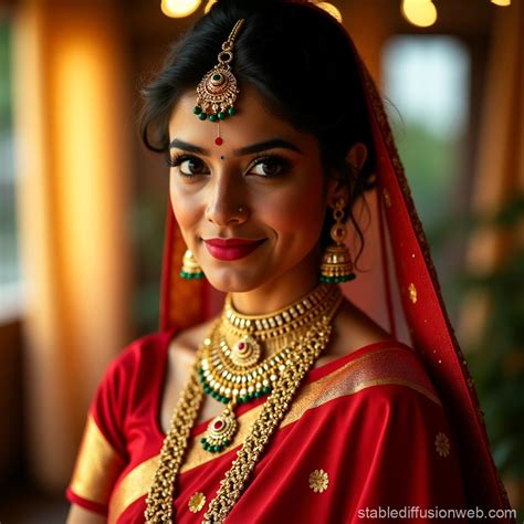 north indian women  traditional attire stable diffusion