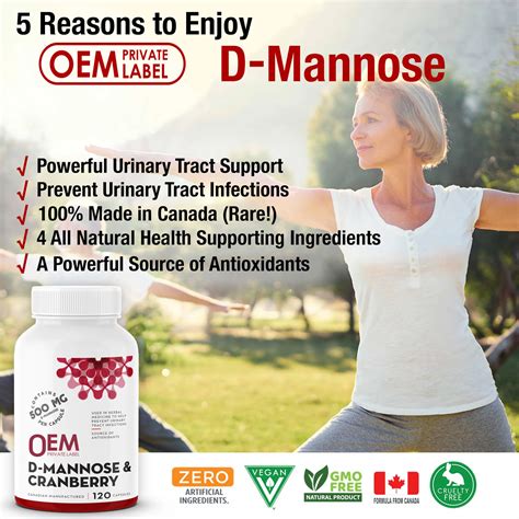 D Mannose Capsules With Cranberry D Mannose Support Bladder Kidney And