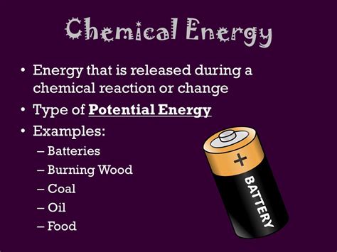 Examples Of Chemical Energy