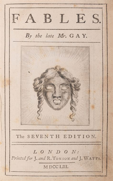 Lot Detail GAY John Fables London J And R Tonson J