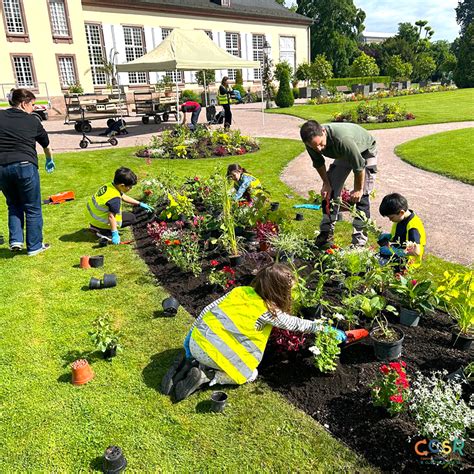 Les p tits jardiniers en plein Chantier de plantations à l Orangerie Centre Culturel et