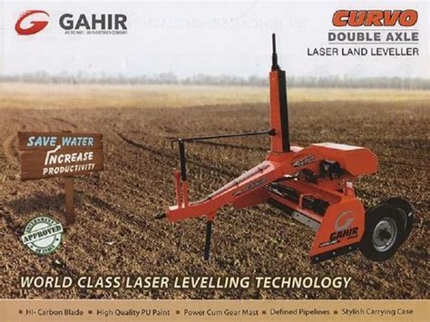 45 HP Mild Steel GAHIR Curvo Double Axle Laser Land Leveler For