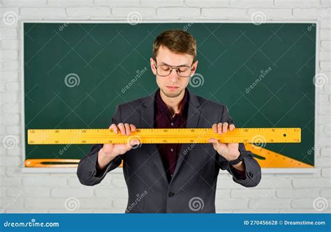 Math Subject Geometry And Algebra Theorem Talented Teacher Science Concept Mature Bearded