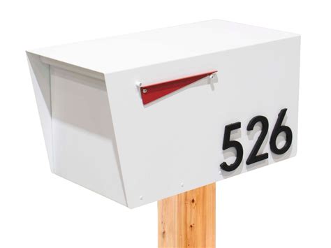 Large White Mailbox, Post-mounted Contemporary Style HC111 - Etsy