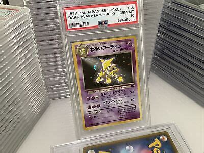 Pokemon Dark Alakazam Team Rocket Japanese Holo Rare Psa Gem