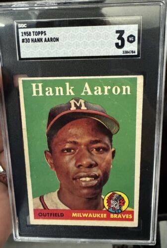 1958 Topps Player Name In White 30 Hank Aaron EBay