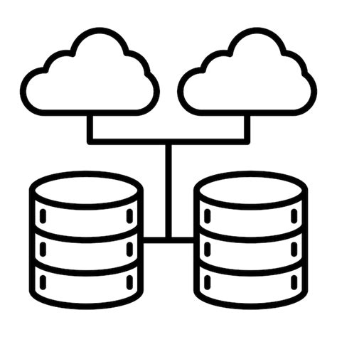 Premium Vector Cloud Database Icon