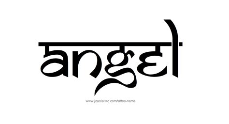 Angel Name Tattoo Designs