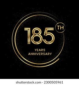 years anniversary golden circle glitter stock vector royalty