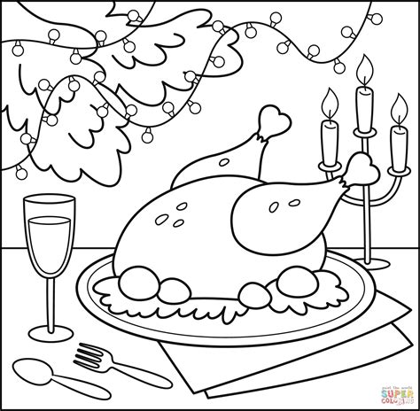 Dibujo De Cena De Navidad Para Colorear Dibujos Para Colorear Porn