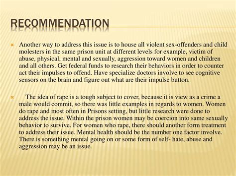 Ppt Rapists And Sex Offenders In And Outside Of Prison Walls Powerpoint Presentation Id