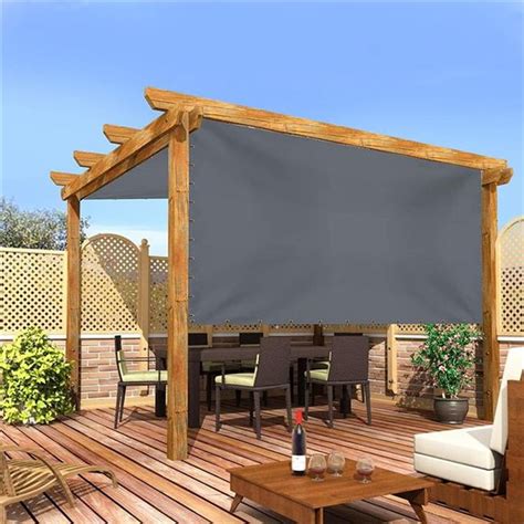 Covers & All Pergola-M-Grey-12 18 oz Outdoor Universal Replacement Shade Cover for Canopy ...