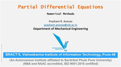 L33 Numerical Methods PDE Parabolic Equation One Dimensional Heat