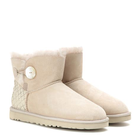 Lyst Ugg Mini Bailey Button Boots In Natural