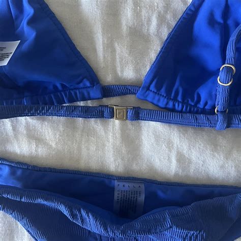 Fella Swim Bikini Top Only In Lapis Worn Once Depop