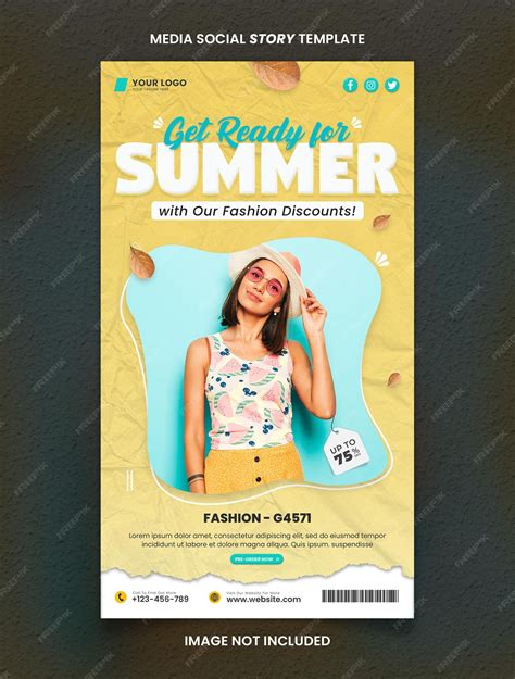 Premium PSD | Get ready for summer big sale media social story post