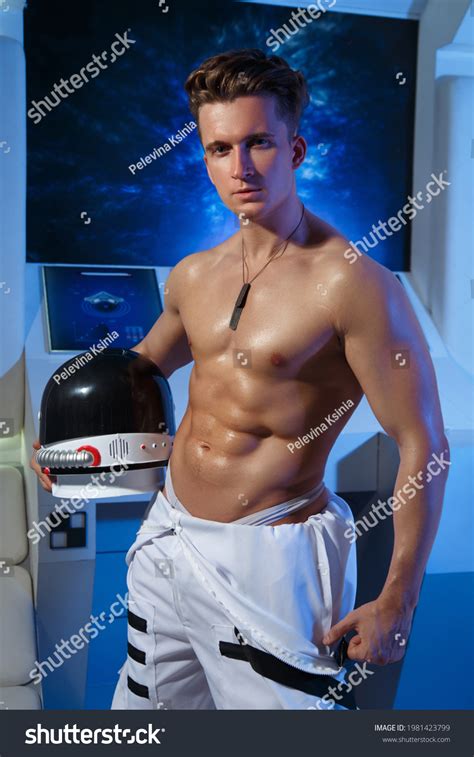 Handsome Athletic Guy Naked Torso Astronaut Stock Photo Shutterstock
