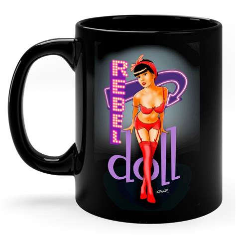 Pinup Art Mug Sexy Lingerie Mug Retro Style Rebel Doll Coffee Lover Vintage Style Sexy Pin