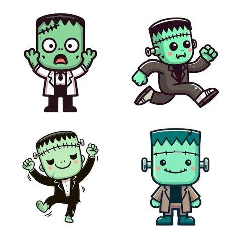 Cute Frankenstein Clipart Vectors And Illustrations For Free Download