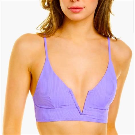 L Space Swim Lspace Pointelle Rib Siren Bikini Top Amethyst Poshmark