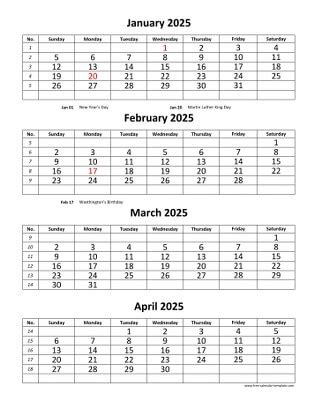 Printable 2025 monthly calendar grid lines for daily notes (vertical)