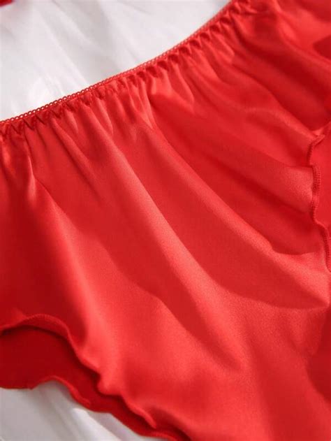 Cut Out Bow Front Lingerie Set SHEIN