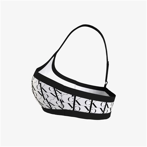 Calvin Klein Bralette One Shoulder Rp Kad N Beyaz Bikini St Kadin Mayo Bikini Superstep