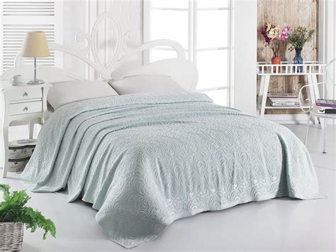 Покрывало-простыня махровая "Karna" Esra светло-зеленый 160*220 см ...