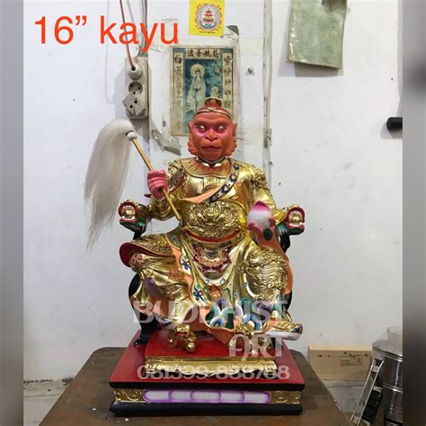 Jual Patung Dewa Sun Wo Kong Tai Sing Kong Kera Sakti Inch Kayu