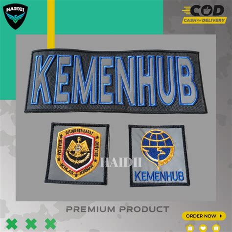 Jual Logo Bordir Kemenhub Dishub Path Logo Bordir Ditjen Hub Darat