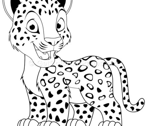 Baby Snow Leopard Coloring Pages At Free Printable