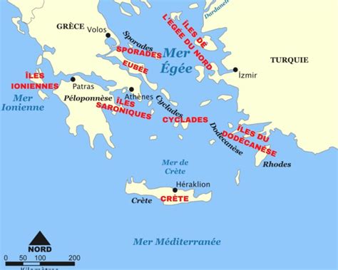 Iles Grecques Cyclades Ioniennes Dod Can Se Sporades Cr Te