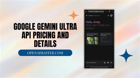 Google Gemini Ultra API Pricing and Details - Open AI Master