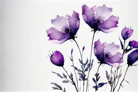 Free Watercolor Violet Flower Background Image | Flower background ...