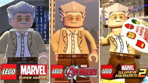 Stan Lee Evolution In Lego Marvel Videogames 2013 2017 Youtube