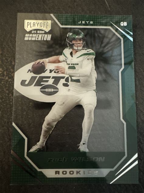 2021 Panini Chronicles Playoff Momentum Zach Wilson Rookie New York