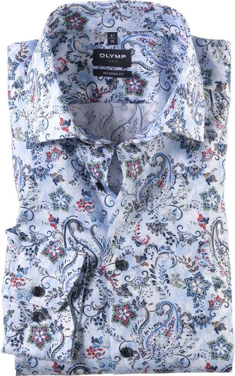 OLYMP Businesshemd »Luxor modern fit« mit farbigem Paisleymuster